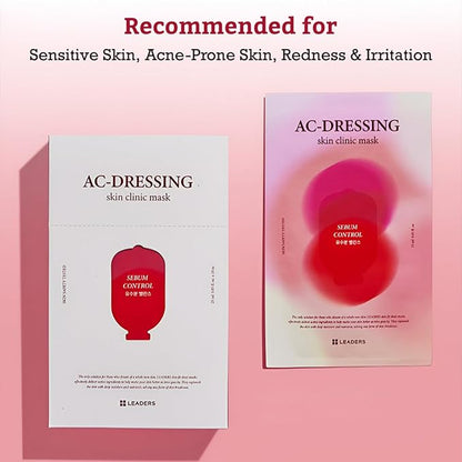 LEADERS AC-Dressing Skin Clinic Mask ??Soothing and Calming Sheet Mask for Sensitive, Acne-Prone