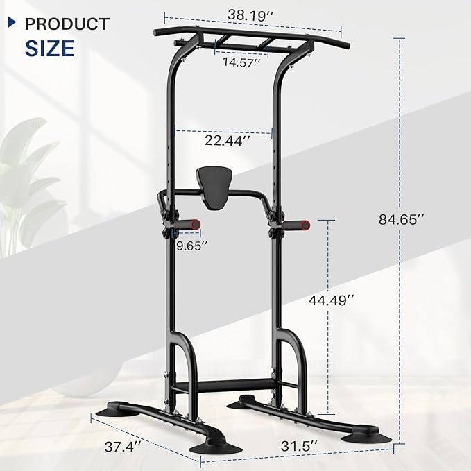 BangTong&Li Power Tower, Pull Up Bar Dip Station/Stand for Home Gym Strength Training Workout