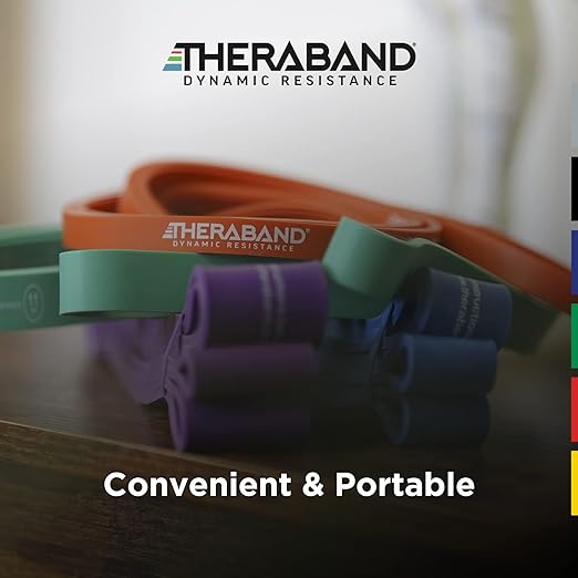 THERABAND High Resistance Band, Elastic Super Bands for Improving Flexibility, Injury Rehab, & Full