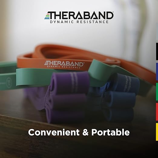 THERABAND High Resistance Band, Elastic Super Bands for Improving Flexibility, Injury Rehab, & Full