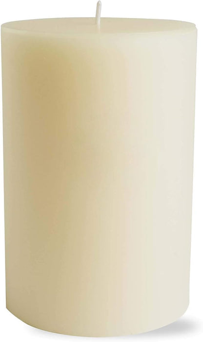 tag Chapel 4X6 Ivory Pillar Paraffin Wax Candle Unscented Drip-Free Long Burning 130 Hours for Home