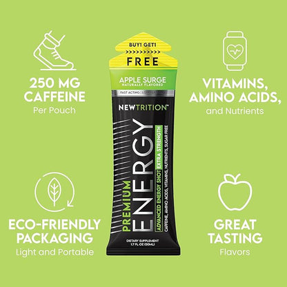 NewTrition® Extra Strength Energy Shots, 250mg Caffeine Energy Shots with Vitamin B & Amino Acids