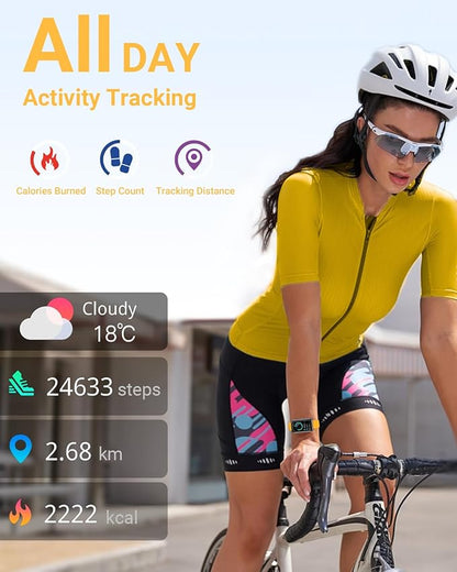 Health Fitness Tracker with 24/7 Heart Rate, Blood Oxygen, Blood Pressure, Sleep Tracker, 5ATM