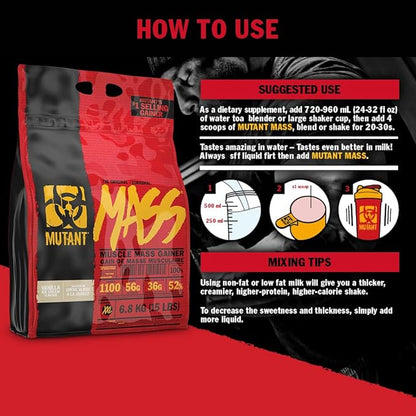 Mutant Mass Weight Gainer Protein Powder ??Build Muscle Size and Strength with 1100 Calories ??56 g