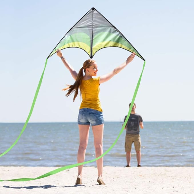 Mint's Colorful Life Delta Kite for Kids & Adults, Extremely Easy to Fly Kite, Best Kites for