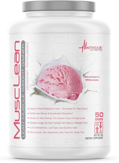 Metabolic Nutrition - Musclean - Milkshake, Whey High Protein Meal Replacement, Maintenance