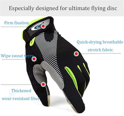 Ultimate Flying disc Gloves Ultimate Grip and Disc Gloves Breathable Non-Slip Sport Cycling Golf