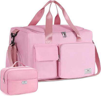 FIORETTO Women's Gym Duffle Bag with Shoes Compartment, 37L Capacity, Ideal for Travel, Gym