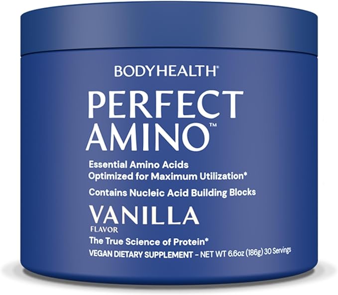 BodyHealth PerfectAmino Powder - BCAA and EAA Powder for Pre and Post Workout - Amino Acid Energy