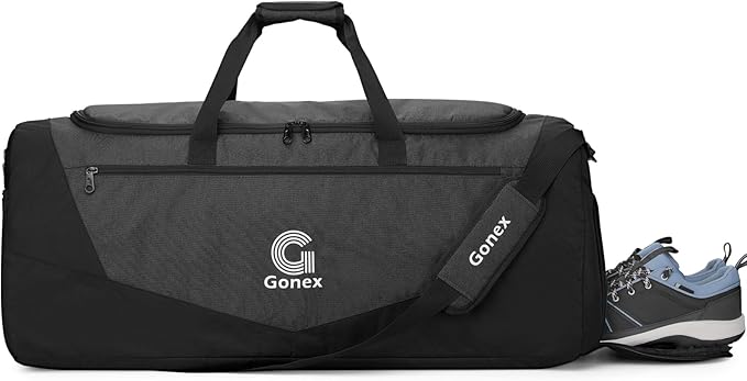 Gonex Gym Duffel Bag with Shoe Compartment Wet Pocket, Large Capacity Sports Duffle Bag for Men