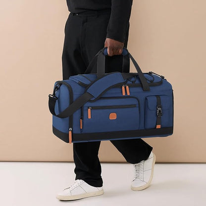 Gym Bag for Men and Women with Shoe & Laptop Compartment, 3-in-1 Sports Travel Duffel Bag