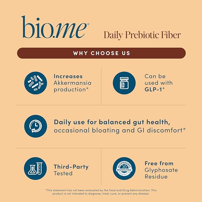 Daily Prebiotic Fiber Powder Chocolate - 7g Per Serving - Soluble & Insoluble Fiber Supplement