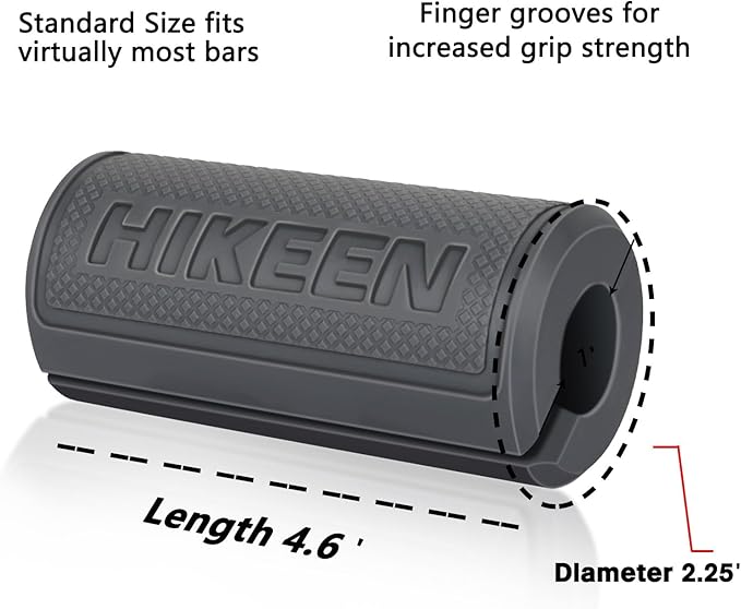 Hikeen Thick Bar Dumbbell Grips,Non Slip Hard Rubber Barbell Grips,Grips for Weight Lifting, Muscle