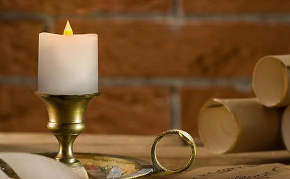 3x3 Flickering Flameless Candles Set of 1,3 inch Real Wax LED 600 Hours Battery Candles with Timer