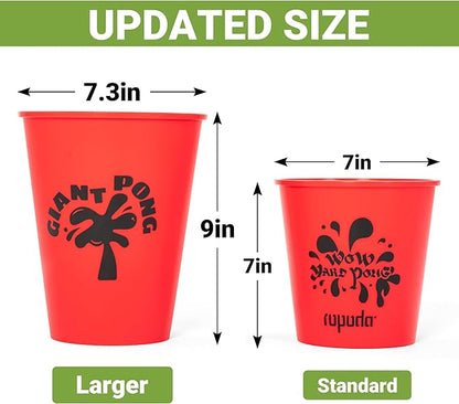 ropoda Giant Yard Pong,Yard Games with Durable Buckets and Balls - Choose Red Large, XL, or Green