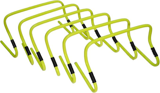 GSi Dual Height Agility Hurdle Pack of 6 – Adjustable 6" & 12" Training Hurdles for Sports