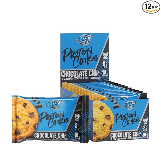 Forzagen Vegan Protein Cookies - Chocolate Chip Flavor | Low Carb Protein Treats, Healthy Snacks
