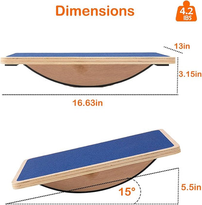 Balance Board Professional Wobble Board for Adults Anti-Slip 350LBS Balance Boards for Physical