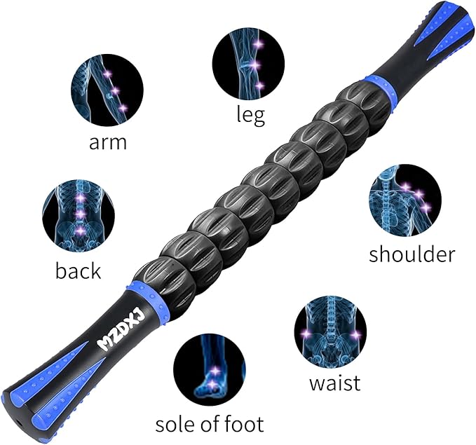 Muscle Roller Stick for Athletes - Deep Tissue Fascia Blaster & Roller Massager for Myofascial Pain