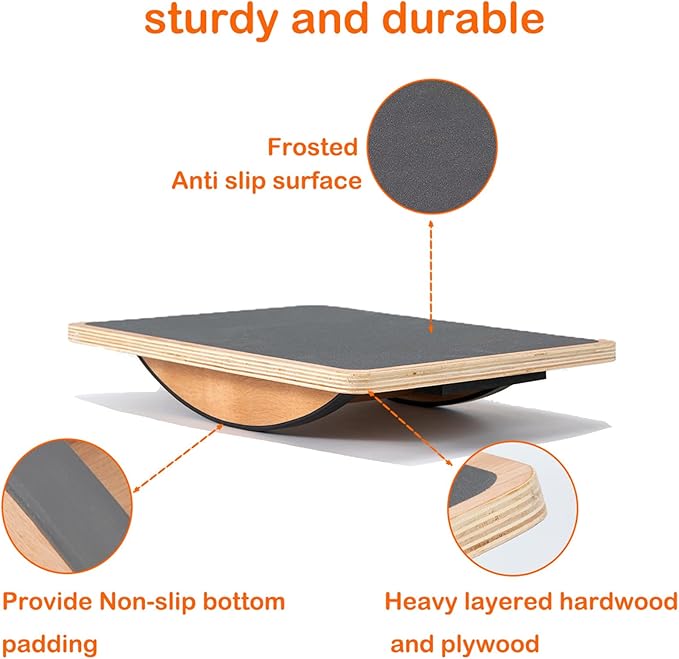 Balance Board Professional Wobble Board for Adults Anti-Slip 350LBS Balance Boards for Physical