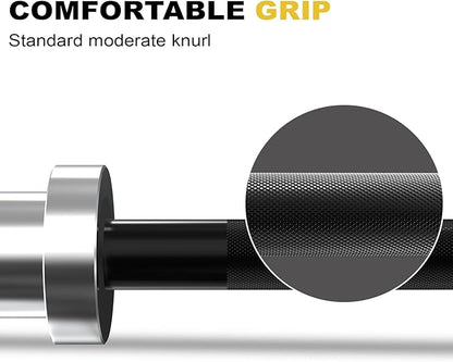 POWER GUIDANCE Chrome Olympic Barbell Bar, 2 Inch Weight Bar for lifting, Hip Thrusts,Universal
