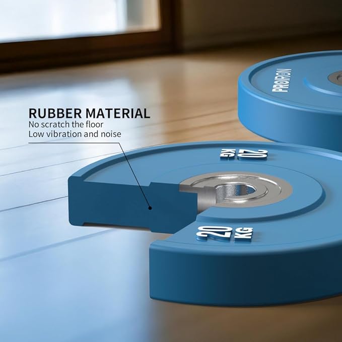 PROIRON Olympic Rubber Bumper Plates,Floor Protective Weight Plates,2" Solid Weight Plates for