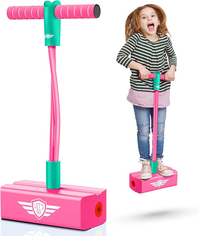 CUUGO LET'S GO! CG Jumping Promotes Growing Taller- Pogo Stick Foam Pogo Jumper for Kids, Toys for