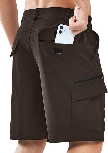 NORTHYARD Men's Cargo Hiking Shorts 9" Lightweight Outdoor Tactical Work Camping Sport Golf Casual