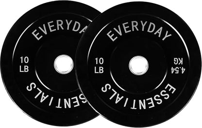 2-Inch Olympic Bumper Plates, Perfect Weight Plates for Weightlifting and Strength Training