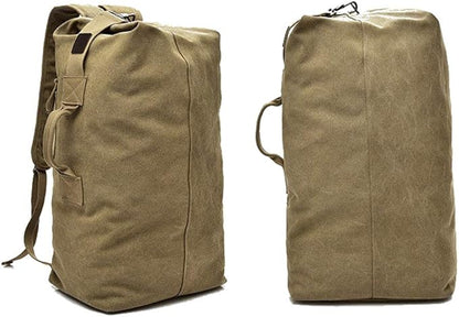 Large Capacity Travel Climbing Bag Tactical Military Duffel Bag Top Load Double Strap Canvas