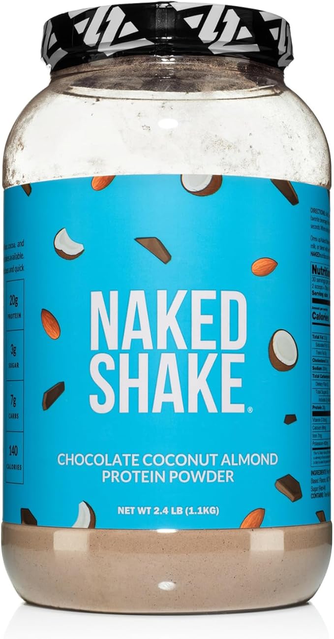 Naked Shake - Chocolate Coconut Almond Protein Powder - Flavored Plant Based Protein from US &