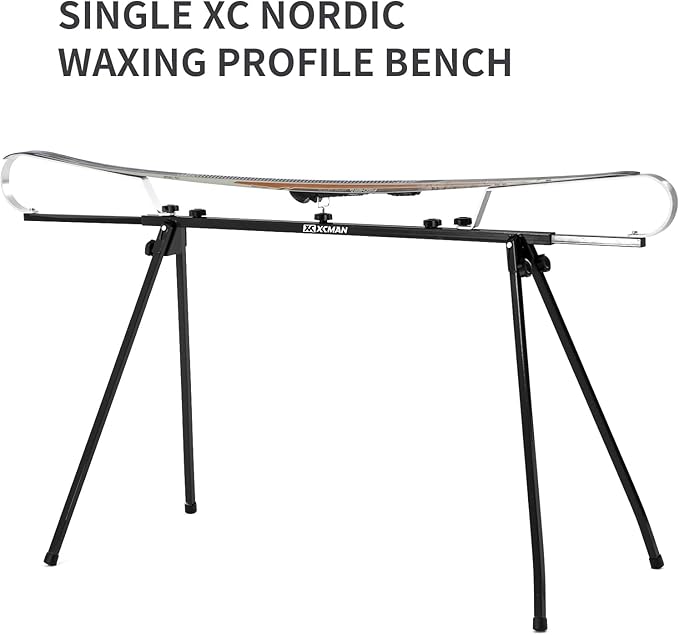 XCMAN Cross Country Nordic Ski Waxing Single Profile Bench Table with Foldable Legs for