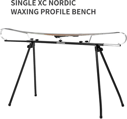 XCMAN Cross Country Nordic Ski Waxing Single Profile Bench Table with Foldable Legs for