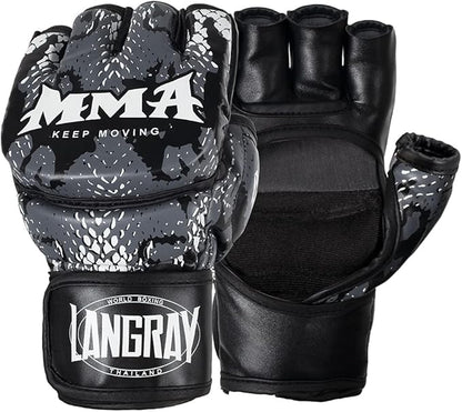 Punch Bag Training Gloves, LangRay MMA Grappling Gloves for Sparring Martial Arts Boxing Training