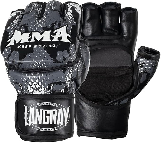 Punch Bag Training Gloves, LangRay MMA Grappling Gloves for Sparring Martial Arts Boxing Training