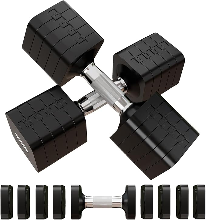 15LB 20LB 40LB 50LB Adjustable Dumbbell Set Free Weights Dumbbells Set for Women Men Hand Weights