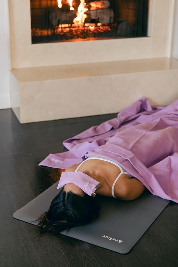 Weighted Eye Pillow - Flaxseeds & Lavender Eye Pillow Weighted for Restorative Yoga, Meditation &