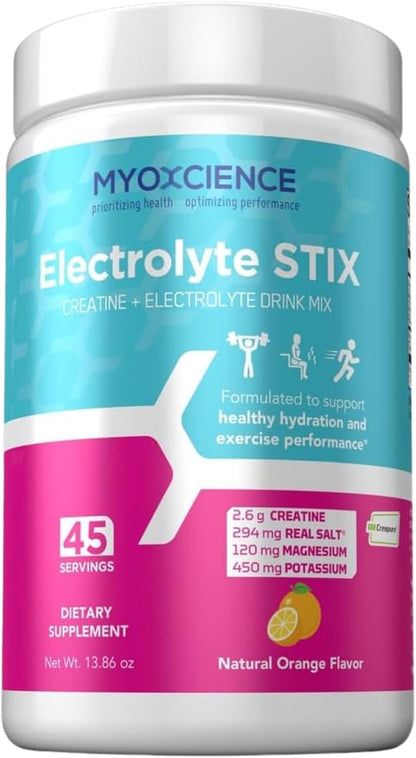 MYOXCIENCE Electrolyte STIX | Creatine Electrolyte Powder | Recovery from Exercise & Muscle