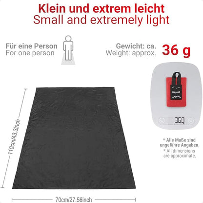 Pocket Picnic Blanket for 1 Persons, 43.3x27.56″ Sand Free Beach Blanket, SandProof Waterproof