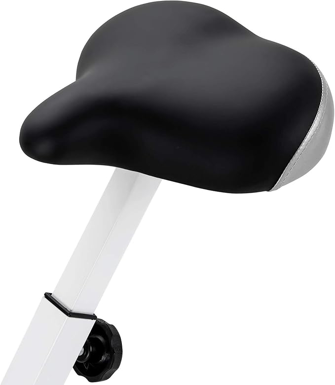 Marcy Foldable Upright Exercise Bike with Adjustable Resistance for Cardio Workout & Strength