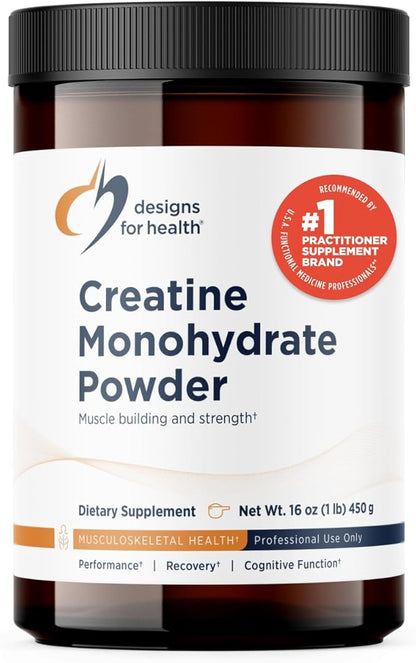 Designs for Health Creatine Monohydrate Powder - Unflavored Micronized Creatine Powder for Women &