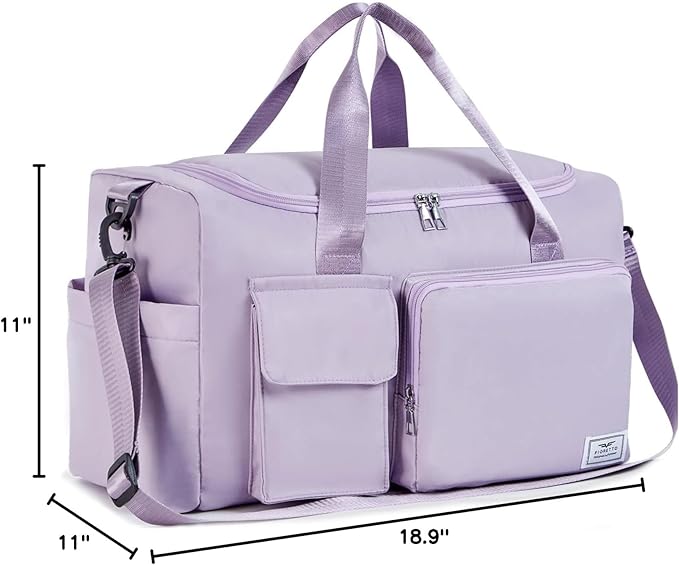 FIORETTO Women's Gym Duffle Bag with Shoes Compartment, 37L Capacity, Ideal for Travel, Gym
