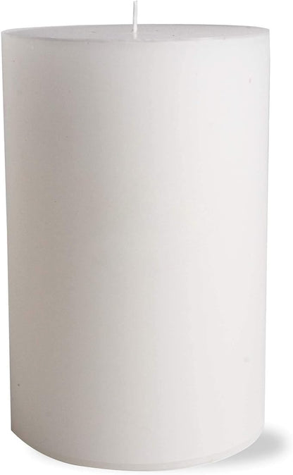 TAG Chapel 4X6 White Pillar Paraffin Wax Candle Unscented Drip-Free Long Burning 130 Hours for Home