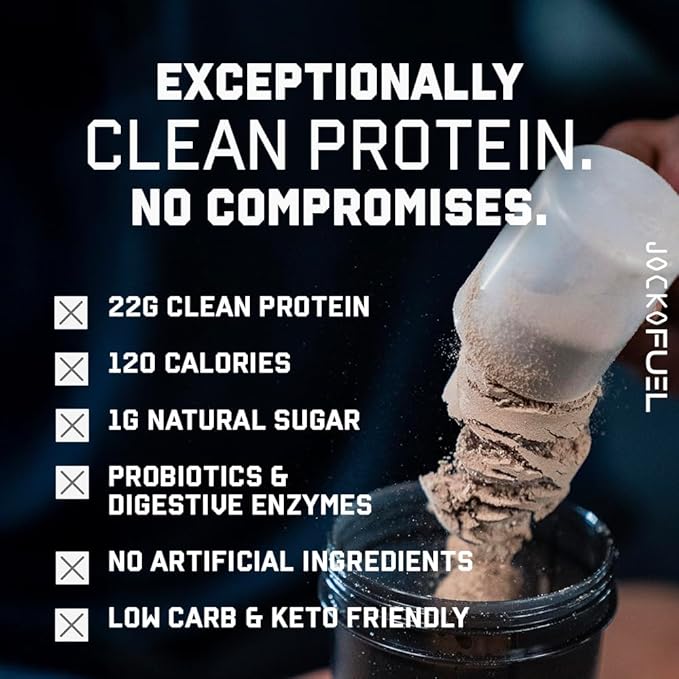 Jocko Fuel Mölk Whey Protein Powder 22g Low Sugar Monk Fruit Blend - Muscle Recovery & Growth