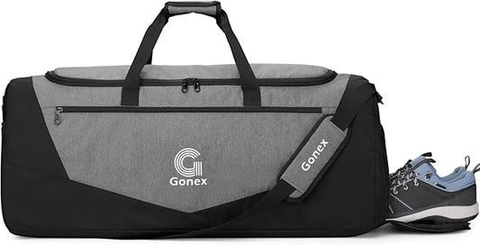 Gonex Gym Duffel Bag with Shoe Compartment Wet Pocket, Large Capacity Sports Duffle Bag for Men
