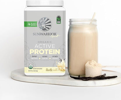Sunwarrior Organic Plant Based Protein Powder | Vegan Organic Protein Powder with BCAA Amino Acids