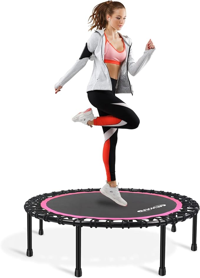 Newan 40"-48" Silent Mini Trampoline Fitness Trampoline Bungee Rebounder Jumping Cardio Trainer