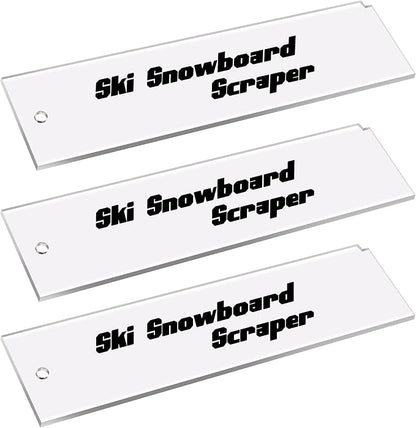 Snowboard Wax Plastic Scraper- Ski Wax Scraper- Ski Snowboard Plastic Scraper for Removing The