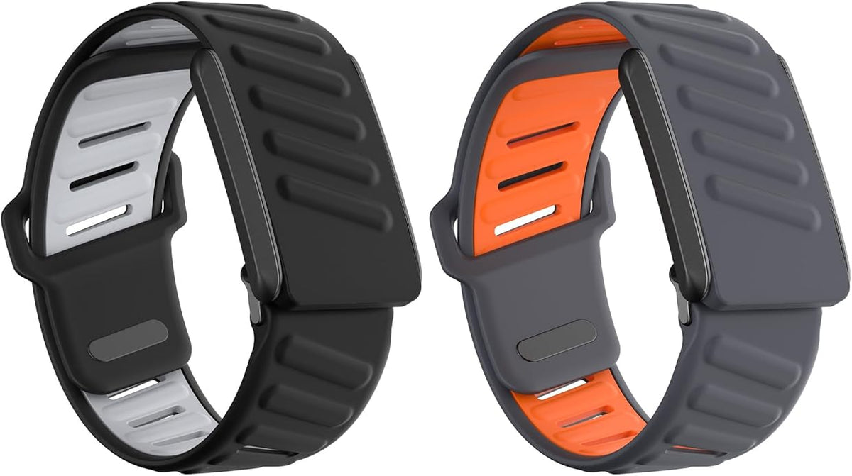 Sport Bicep Bands for Whoop 4.0-2 Pack Adjustable Silicone Breathable Wristbands Replacement Strap