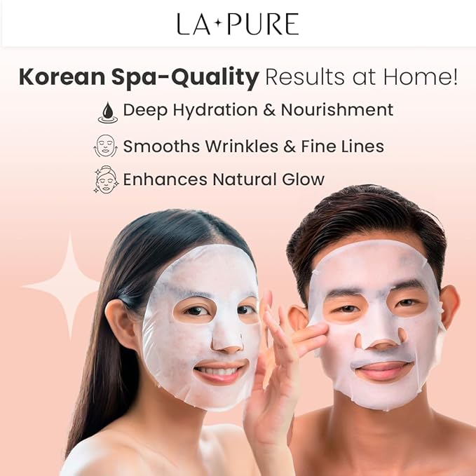 Snail Mucin Mask ??10ct Korean Sheet Mask Pack for Signs of Aging, Aid Skin Repair & Hydration